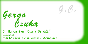 gergo csuha business card